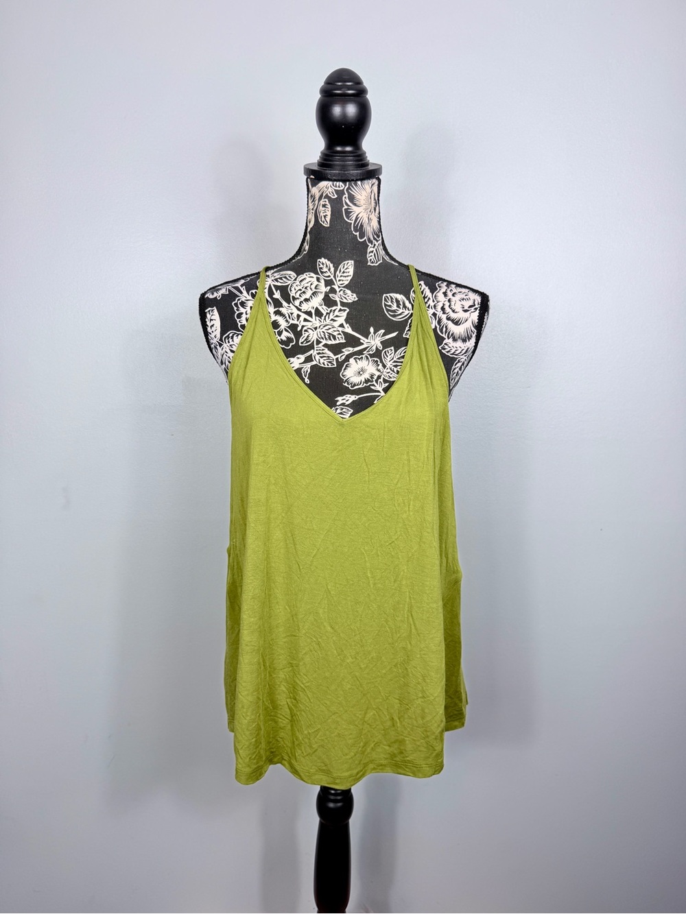 Lululemon athletica bronze green T back lightweight modal silk tank top size 12